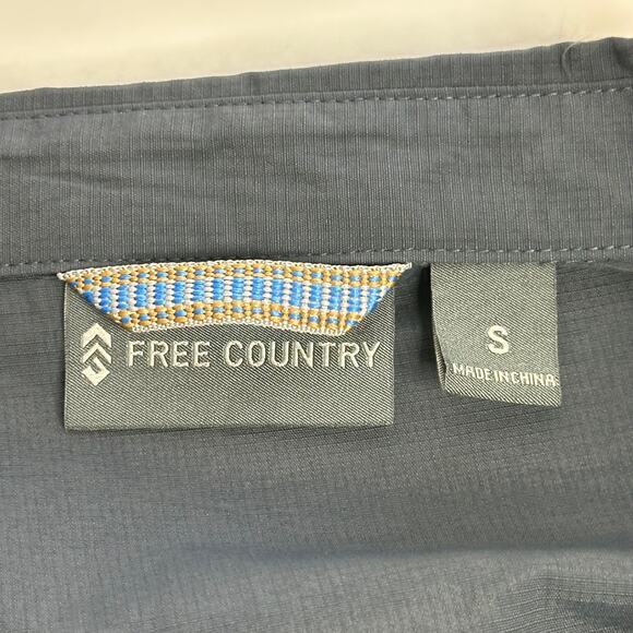 NWT Free Country Rip-Stop Expedition Long Sleeve Button Up Shirt Mens Small Navy - Picture 6 of 10